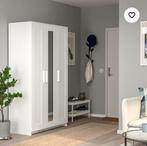 Ikea 3-door wardrobe with mirror in good condition., Huis en Inrichting, Kasten | Kledingkasten, Ophalen, 100 tot 150 cm, Zo goed als nieuw