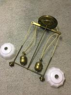 Koperen Hanglamp, Ophalen, Gebruikt, Glas, 50 tot 75 cm