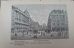 20 / Brussel Le Boulevard Anspach. Houtgravure uit 1892, Antiek en Kunst, Kunst | Etsen en Gravures, Ophalen of Verzenden