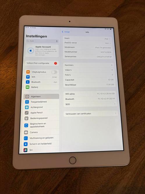 Apple iPad 7 2019 32GB Rosé goud in nette staat goede accu, Computers en Software, Apple iPads, Gebruikt, Apple iPad, Wi-Fi, 10 inch