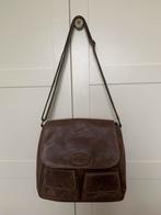 Schoudertas MicMac bruin leer, Ophalen, Zo goed als nieuw, Bruin, Leer