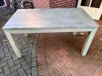 Eettafel, massief hardhoud, Huis en Inrichting, Tafels | Eettafels, Ophalen, 100 tot 150 cm, Teakhout, 50 tot 100 cm