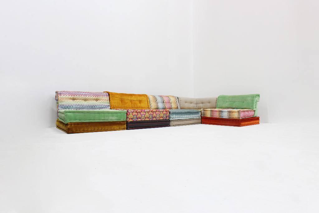 Roche Bobois Mah jong sofa, 15 elementen 1970's, Huis en Inrichting, Banken | Sofa's en Chaises Longues, Gebruikt, Vierpersoons of meer
