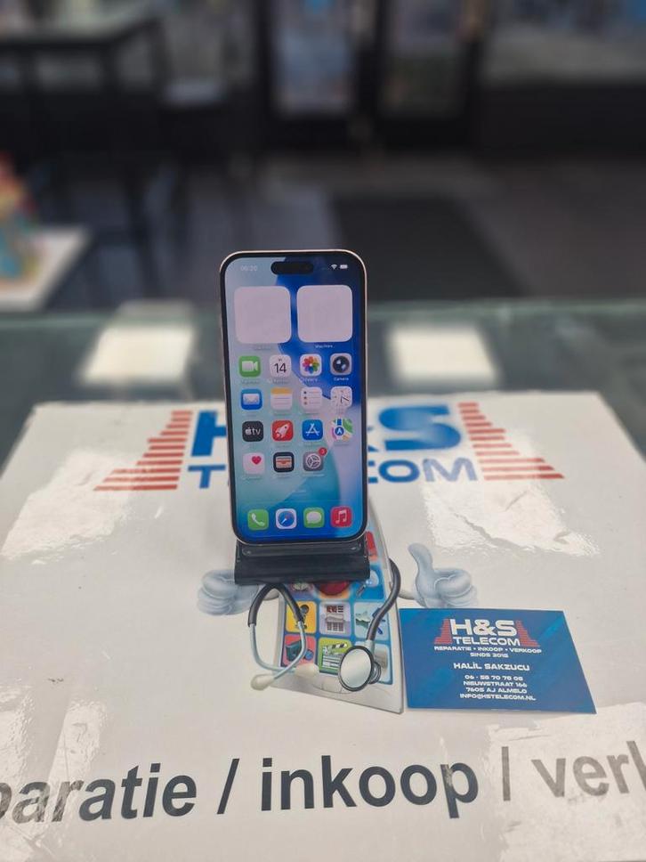 Iphone 15 roze 128 GB alles orgineel incl 2 jaar garantie, Telecommunicatie, Mobiele telefoons | Apple iPhone, Zo goed als nieuw