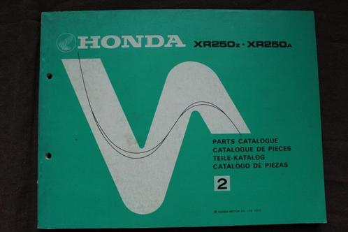 HOnda XR250 1979 motorcycle parts catalogue XR 250 katalog, Motoren, Handleidingen en Instructieboekjes, Honda, Ophalen of Verzenden