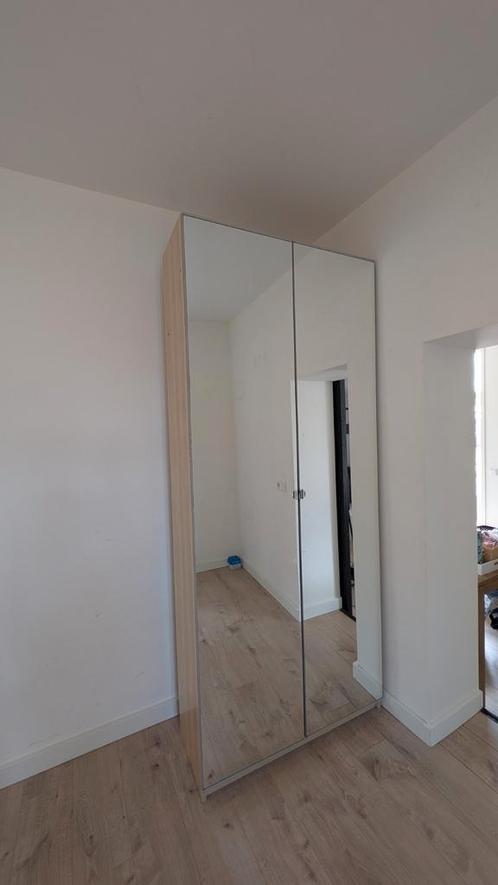 Ikea pax kast met twee spiegeldeuren, Huis en Inrichting, Kasten | Kledingkasten, Gebruikt, 200 cm of meer, 50 tot 75 cm, Ophalen
