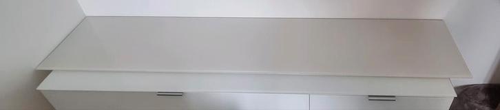 Besta Glasplaat 180x40 - Wit, Huis en Inrichting, Kasten | Televisiemeubels, Ophalen