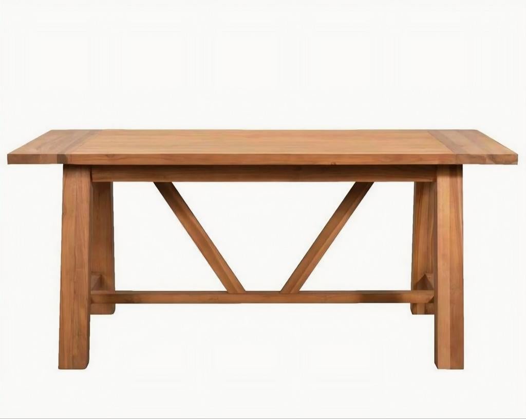 Houten Eettafel - Robuust en Stijlvol 100x220, 100 tot 150 cm, Teakhout, 200 cm of meer, Ophalen of Verzenden
