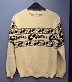 Les Coyotes de Paris ecru knitted trui zwarte tekst S 47701, ., Wit, Ophalen of Verzenden, Zo goed als nieuw