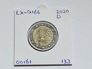 2-euromunt Duitsland (D) G 2020 Herdenking LX-G166 beschikbaar voor biedingen