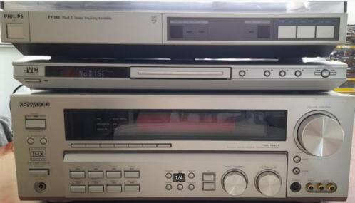 kenwood tuner/versterker, JVC DVD speler, Phil FP140 pickup, Audio, Tv en Foto, Versterkers en Receivers, Gebruikt, Stereo, 60 tot 120 watt