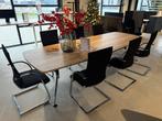 Vergadertafel luxe tafel met Ahrend slede vergaderstoelen, Huis en Inrichting, Tafels | Eettafels, Metaal, 100 tot 150 cm, Ophalen of Verzenden