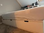 Nordli bedframe inclusief 6 lades, Huis en Inrichting, Slaapkamer | Bedden, Ophalen, Overige materialen, Gebruikt, Wit