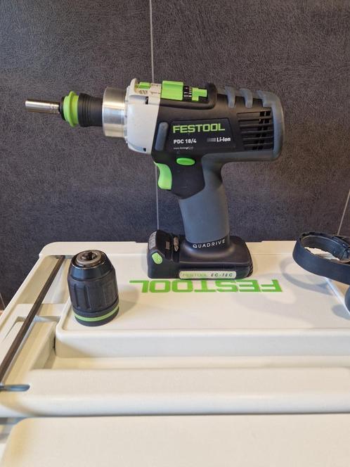 Festool klopboor/schroefmachine PDC 18/4 BASIC, Doe-het-zelf en Verbouw, Gereedschap | Boormachines, Zo goed als nieuw, Boor- en Schroefmachine
