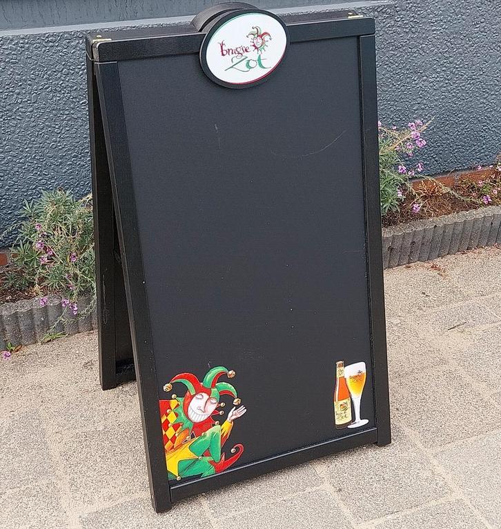 Brugse Zot; Stoepbord / Krijtbord / Reclamebord, Verzamelen, Merken en Reclamevoorwerpen, Zo goed als nieuw, Reclamebord, Ophalen