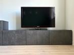 IKEA Besta TV Meubel met betonlook deuren, Ophalen, 150 tot 200 cm, Zo goed als nieuw, Minder dan 100 cm
