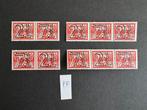 1940 Guilloche samenhangende zegels NVPH nr 356a-d postfris, Postzegels en Munten, Postzegels | Nederland, Verzenden, T/m 1940