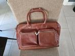 Bruin leren laptop / school / werk - tas + zo goed als nieuw, Ophalen of Verzenden, Zo goed als nieuw, Bruin, Overige typen
