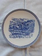 Opaque Utzschneider delftsblauw wandbord boerenleven, Antiek en Kunst, Ophalen of Verzenden
