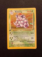 Pokemon Base Set Nidoking Holo NL 1st Edition 11/102, Hobby en Vrije tijd, Verzamelkaartspellen | Pokémon, Verzenden, Zo goed als nieuw