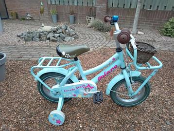 Meisjesfiets 12 '5 inch met zijwieltjes blauw nette fiets  beschikbaar voor biedingen