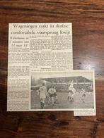 Voetbal krantenartikel Wageningen Wilhelmina februari 1967, Ophalen of Verzenden, Knipsel(s)