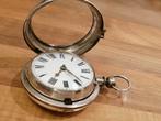 Antiek zakhorloge zilver spillegang Australië dubbele kast, Antiek en Kunst, Ophalen of Verzenden