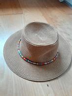 Stro hoed met kraaltjes als band, Ophalen of Verzenden, Zo goed als nieuw, 56 of 57 cm (M, 7 of 7⅛ inch), Hoed