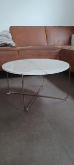 Salon tafel marmer rvs light & living nieuw in doos., Huis en Inrichting, Tafels | Salontafels, 50 tot 100 cm, Rond, Nieuw, Minder dan 50 cm