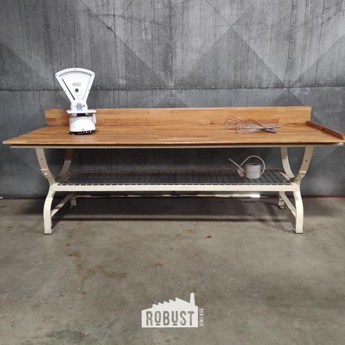 Vintage bakkerstafel | Keukeneiland | Werktafel, Huis en Inrichting, Tafels | Sidetables, Gebruikt, 75 cm of meer, 200 cm of meer