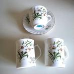 1 kop en 2 schotels  en 2 mokken maart, Ophalen of Verzenden, Zo goed als nieuw, Overige stijlen, Kop(pen) en/of Schotel(s)