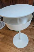 Tafeltje wit, Ophalen, Zo goed als nieuw, Rond, Minder dan 55 cm