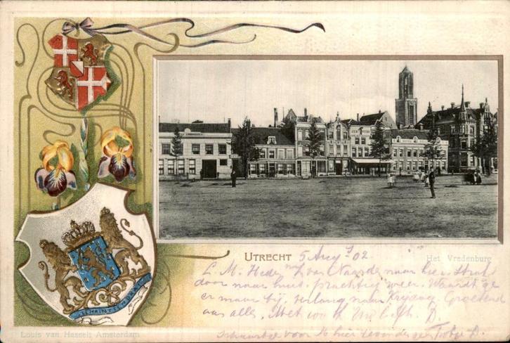Utrecht, Verzamelen, Ansichtkaarten | Nederland, Gelopen, Utrecht, Voor 1920, Ophalen of Verzenden