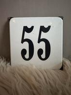 Huisnummer nummerbord 55 emaille, Ophalen of Verzenden