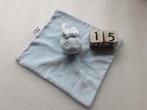 Bambino kruitvat konijn knuffeldoek licht blauw wit onder, Ophalen, Zo goed als nieuw, Konijn