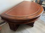 Mahonie bureau met leren blad, Ophalen, Gebruikt, Bureau