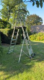 Zagres werkplatform ladder, Doe-het-zelf en Verbouw, Ladders en Trappen, Ophalen, Gebruikt, Trap, Opvouwbaar of Inschuifbaar