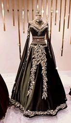 Khaki groene jurk maat XS S, Galajurk, Verzenden, Zo goed als nieuw, Maat 34 (XS) of kleiner