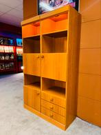 Retro vintage Scandinavische kast wandmeubel twee delig, Ophalen