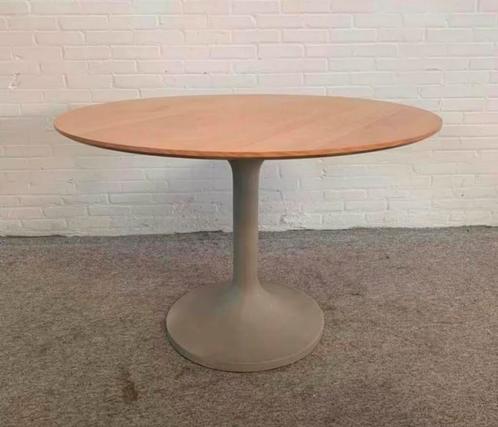 Tafel vintage ronde berkenhouten tulpvoet tafel knoll stijl, Huis en Inrichting, Tafels | Eettafels, Ophalen of Verzenden