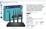TP-Link WiFi 6 router, Archer AX18, Computers en Software, Ophalen of Verzenden, Nieuw, Tp-Link