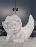 Betonnen / stenen engelhoofd met vleugels, Ophalen, Zo goed als nieuw, Steen