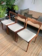 3 Vintage Palisander AWA Stoelen, Huis en Inrichting, Stoelen, Ophalen, Gebruikt, Hout, Drie