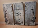 Canvas Schilderij Boeddha - 3 Delig, Ophalen of Verzenden, Zo goed als nieuw, Schilderij, 75 cm of meer