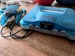 Nintendo 64 Clear Blue, Met 1 controller, Zo goed als nieuw, Ophalen