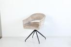 Luxe eetkamerstoelen lichte taupe chenille stof, Huis en Inrichting, Stoelen, Overige kleuren, Vivasobeheer@gmail.com, Nieuw, Van Soest Living