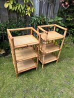 Rotan bamboe nachtkastjes, Huis en Inrichting, Woonaccessoires | Etagères, Ophalen, Gebruikt