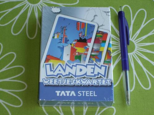 Nieuw in seal: Landen weetjes kwartet - TATA Steel, Verzamelen, Speelkaarten, Jokers en Kwartetten, Nieuw, Kwartet(ten), Ophalen of Verzenden