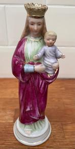 Oud porseleinen beeld van Madonna met kind, Antiek en Kunst, Ophalen of Verzenden