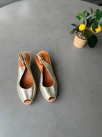 Gouden leren Toni Pons espadrille sleehakken, maat 40, Overige kleuren, Verzenden, Overige typen, Zo goed als nieuw